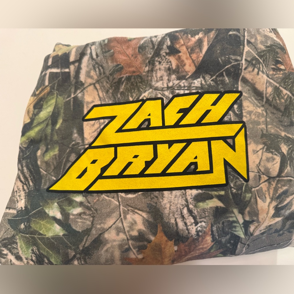 Zach Bryan Camo Hoodie with Yellow Logo - Picture 3 of 3
